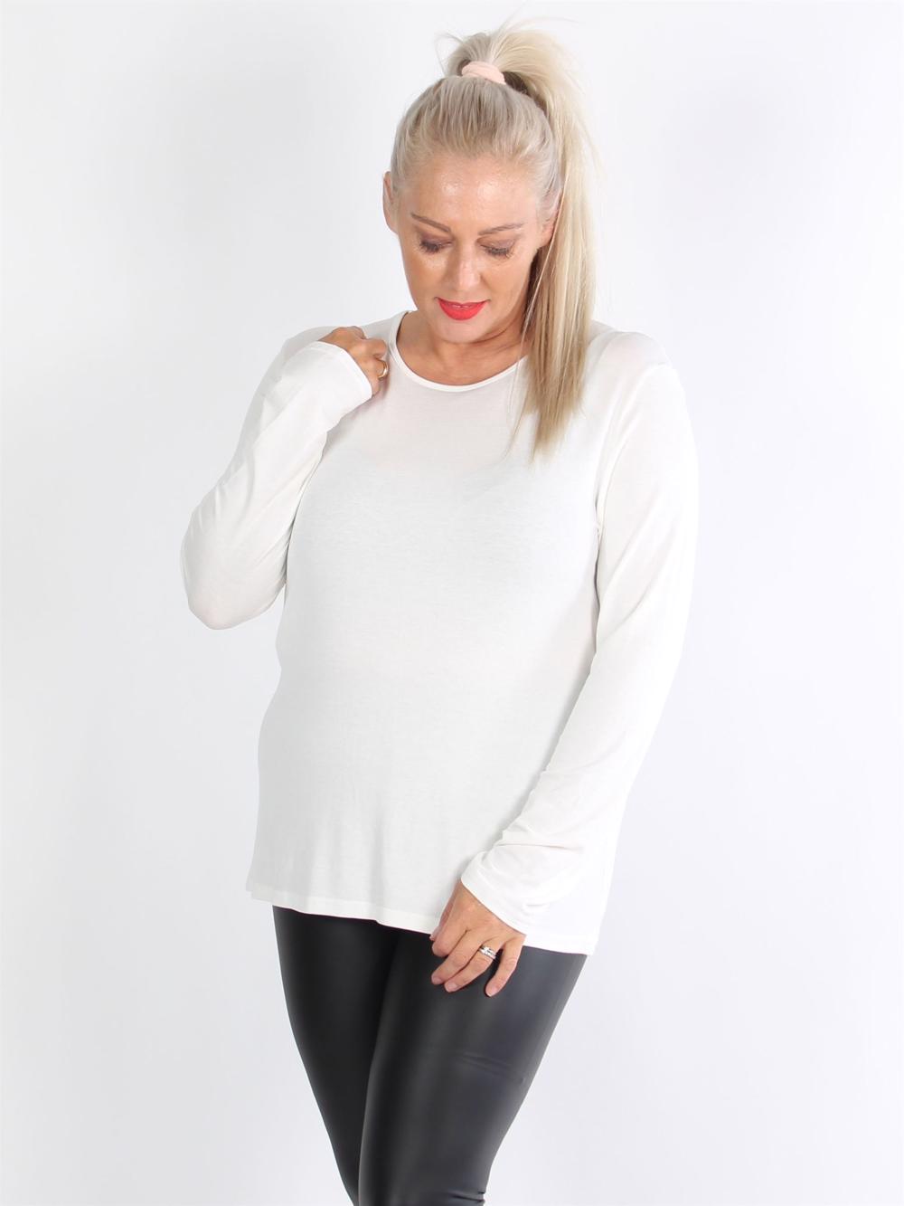 Bari - Svart långärmad basblus med svart färg